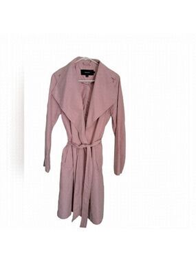 VERO MODE V-MELINES 3/4 TRENCH coat lightweight dusty pink belted coat pockets L